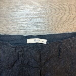 Prada Charcoal Wool Trousers